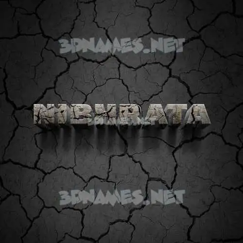 nibhrata in Cracked Stone style - 3D name wallpaper