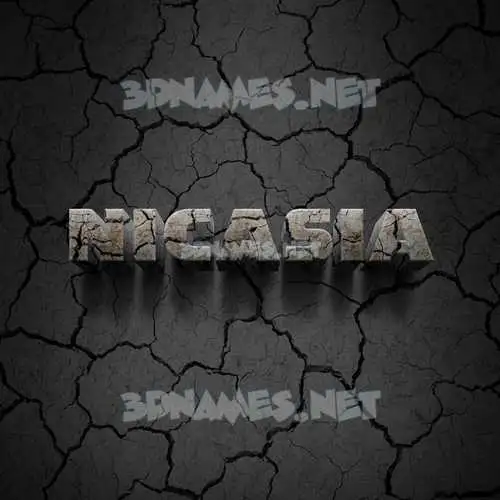 nicasia in Cracked Stone style - 3D name wallpaper nicasia in Cracked Stone style - 3D name wallpaper