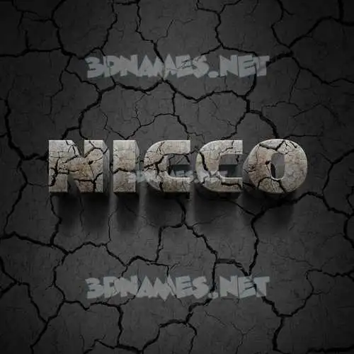 nicco in Cracked Stone style - 3D name wallpaper nicco in Cracked Stone style - 3D name wallpaper