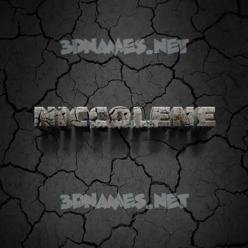 niccolene in Cracked Stone style - 3D name wallpaper