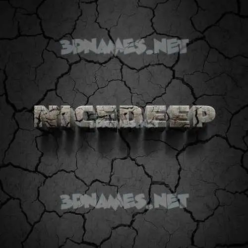 nicedeep in Cracked Stone style - 3D name wallpaper nicedeep in Cracked Stone style - 3D name wallpaper