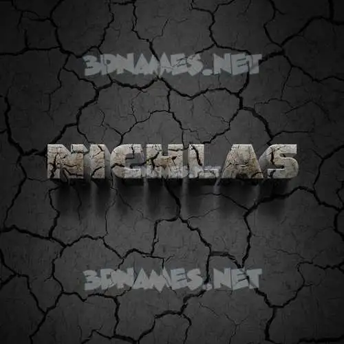 nichlas in Cracked Stone style - 3D name wallpaper nichlas in Cracked Stone style - 3D name wallpaper