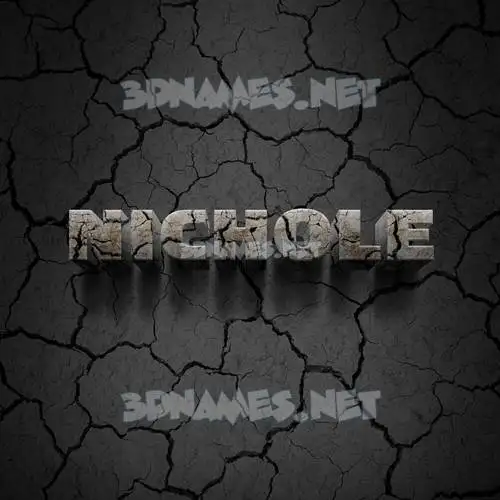 nichole in Cracked Stone style - 3D name wallpaper
