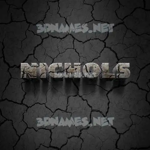 nichols in Cracked Stone style - 3D name wallpaper
