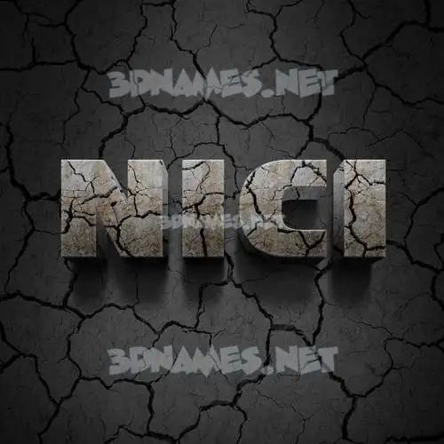 nici in Cracked Stone style - 3D name wallpaper nici in Cracked Stone style - 3D name wallpaper