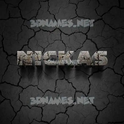 nickas in Cracked Stone style - 3D name wallpaper nickas in Cracked Stone style - 3D name wallpaper