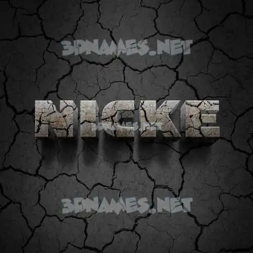 nicke in Cracked Stone style - 3D name wallpaper nicke in Cracked Stone style - 3D name wallpaper