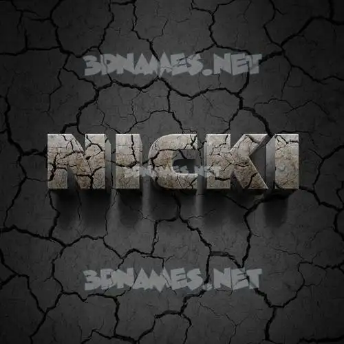 nicki in Cracked Stone style - 3D name wallpaper nicki in Cracked Stone style - 3D name wallpaper