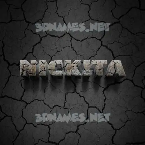 nickita in Cracked Stone style - 3D name wallpaper nickita in Cracked Stone style - 3D name wallpaper