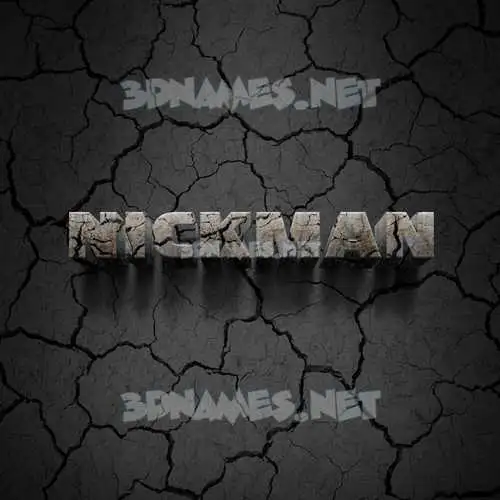nickman in Cracked Stone style - 3D name wallpaper nickman in Cracked Stone style - 3D name wallpaper