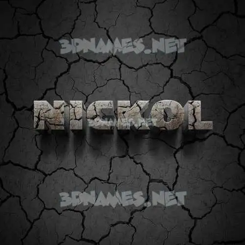 nickol in Cracked Stone style - 3D name wallpaper nickol in Cracked Stone style - 3D name wallpaper