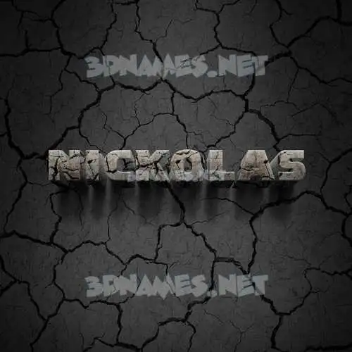 nickolas in Cracked Stone style - 3D name wallpaper nickolas in Cracked Stone style - 3D name wallpaper