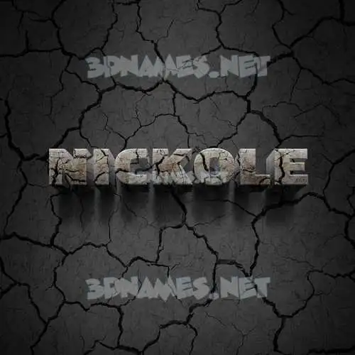 nickole in Cracked Stone style - 3D name wallpaper nickole in Cracked Stone style - 3D name wallpaper