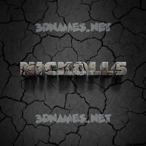 nickolls in Cracked Stone style - 3D name wallpaper nickolls in Cracked Stone style - 3D name wallpaper