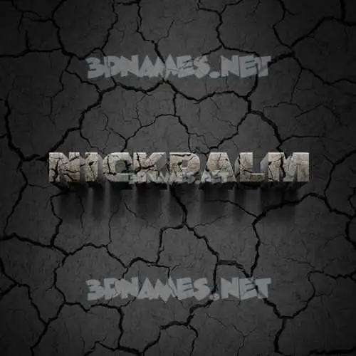 nickpalm in Cracked Stone style - 3D name wallpaper nickpalm in Cracked Stone style - 3D name wallpaper