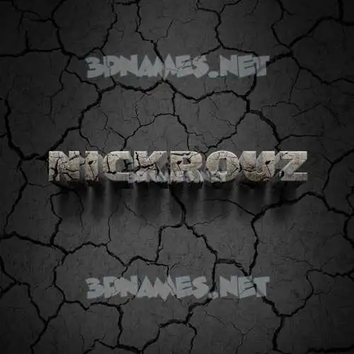 nickrouz in Cracked Stone style - 3D name wallpaper nickrouz in Cracked Stone style - 3D name wallpaper