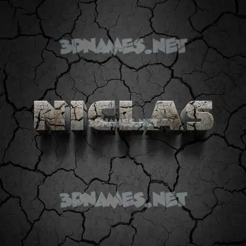 niclas in Cracked Stone style - 3D name wallpaper niclas in Cracked Stone style - 3D name wallpaper