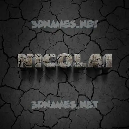 nicolai in Cracked Stone style - 3D name wallpaper nicolai in Cracked Stone style - 3D name wallpaper