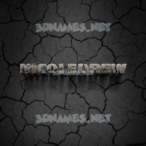 nicoledrew in Cracked Stone style - 3D name wallpaper nicoledrew in Cracked Stone style - 3D name wallpaper