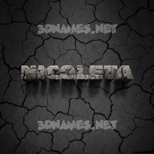 nicoleta in Cracked Stone style - 3D name wallpaper nicoleta in Cracked Stone style - 3D name wallpaper