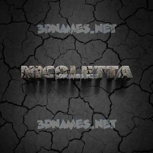 nicoletta in Cracked Stone style - 3D name wallpaper nicoletta in Cracked Stone style - 3D name wallpaper