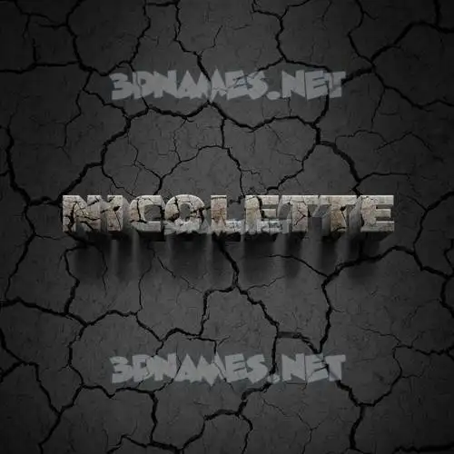 nicolette in Cracked Stone style - 3D name wallpaper nicolette in Cracked Stone style - 3D name wallpaper
