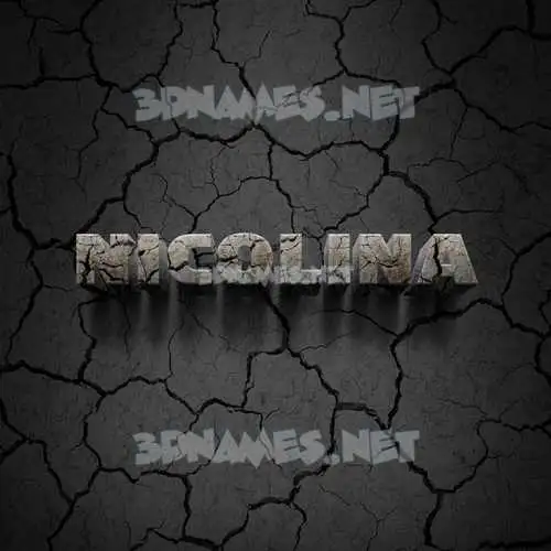 nicolina in Cracked Stone style - 3D name wallpaper nicolina in Cracked Stone style - 3D name wallpaper
