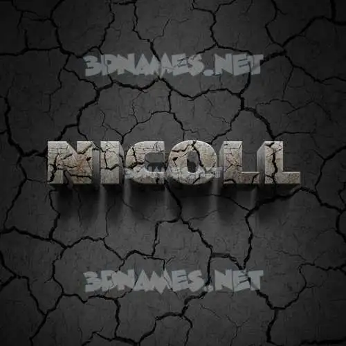 nicoll in Cracked Stone style - 3D name wallpaper nicoll in Cracked Stone style - 3D name wallpaper