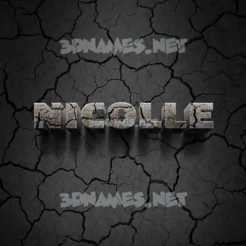 nicolle in Cracked Stone style - 3D name wallpaper nicolle in Cracked Stone style - 3D name wallpaper