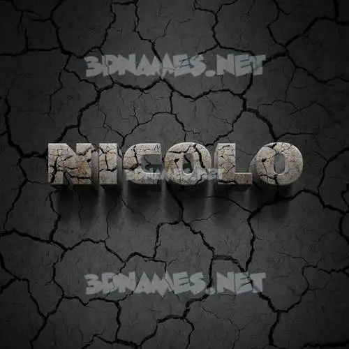 nicolo in Cracked Stone style - 3D name wallpaper nicolo in Cracked Stone style - 3D name wallpaper