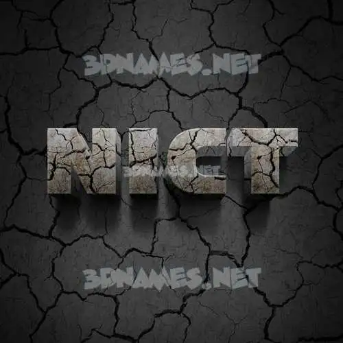 nict in Cracked Stone style - 3D name wallpaper nict in Cracked Stone style - 3D name wallpaper