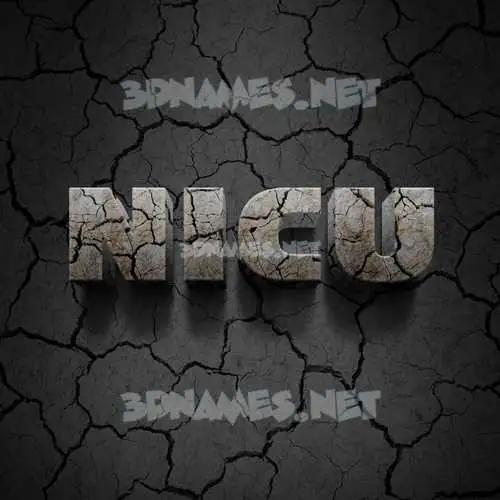 nicu in Cracked Stone style - 3D name wallpaper nicu in Cracked Stone style - 3D name wallpaper