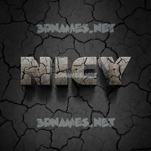 nicy in Cracked Stone style - 3D name wallpaper nicy in Cracked Stone style - 3D name wallpaper