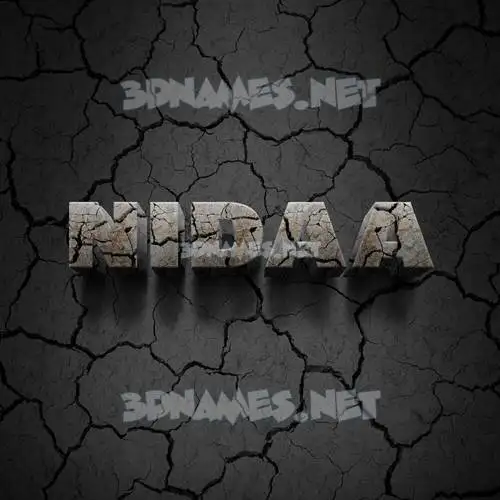 nidaa in Cracked Stone style - 3D name wallpaper nidaa in Cracked Stone style - 3D name wallpaper