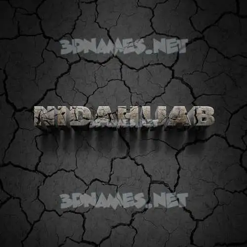nidahijab in Cracked Stone style - 3D name wallpaper nidahijab in Cracked Stone style - 3D name wallpaper