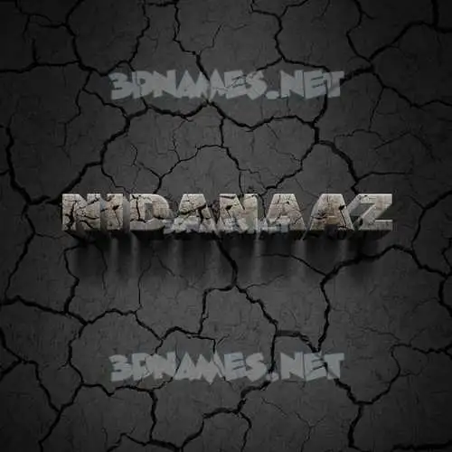nidanaaz in Cracked Stone style - 3D name wallpaper nidanaaz in Cracked Stone style - 3D name wallpaper