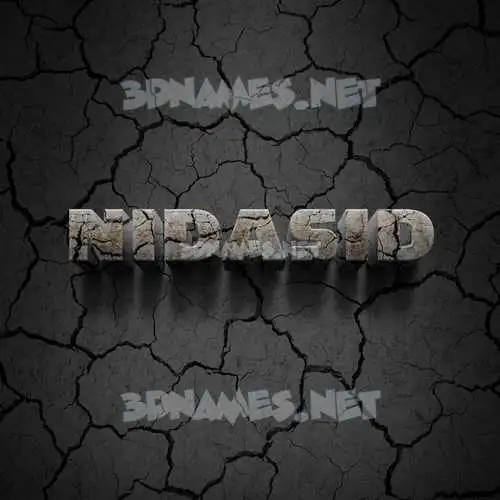 nidasid in Cracked Stone style - 3D name wallpaper nidasid in Cracked Stone style - 3D name wallpaper