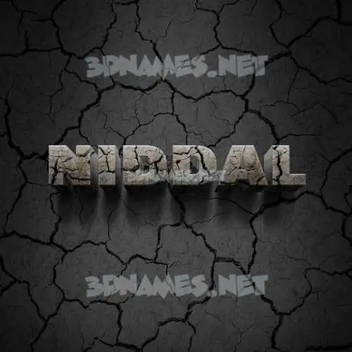 niddal in Cracked Stone style - 3D name wallpaper niddal in Cracked Stone style - 3D name wallpaper