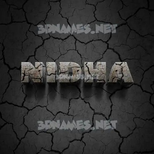nidha in Cracked Stone style - 3D name wallpaper nidha in Cracked Stone style - 3D name wallpaper
