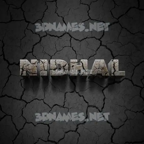 nidhal in Cracked Stone style - 3D name wallpaper nidhal in Cracked Stone style - 3D name wallpaper