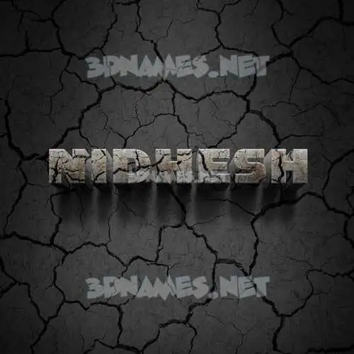 nidhesh in Cracked Stone style - 3D name wallpaper nidhesh in Cracked Stone style - 3D name wallpaper