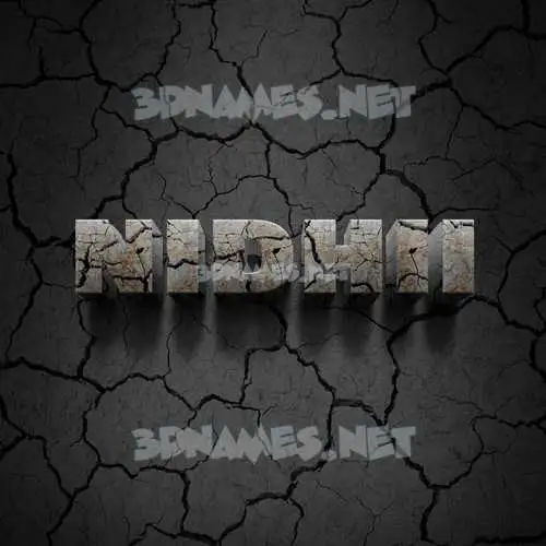 nidhii in Cracked Stone style - 3D name wallpaper