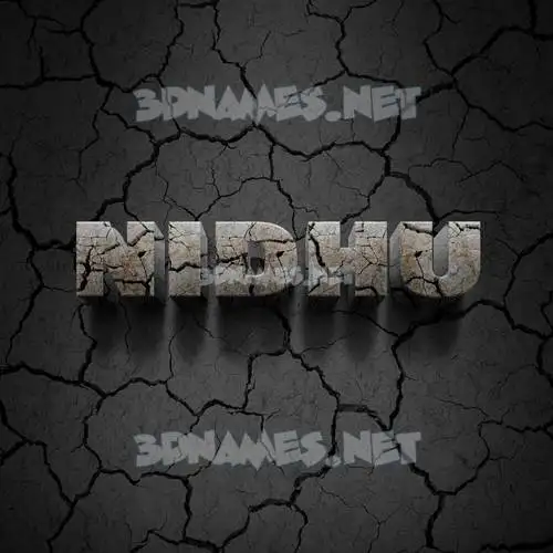 nidhu in Cracked Stone style - 3D name wallpaper nidhu in Cracked Stone style - 3D name wallpaper