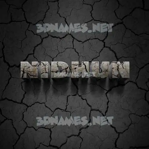 nidhun in Cracked Stone style - 3D name wallpaper nidhun in Cracked Stone style - 3D name wallpaper