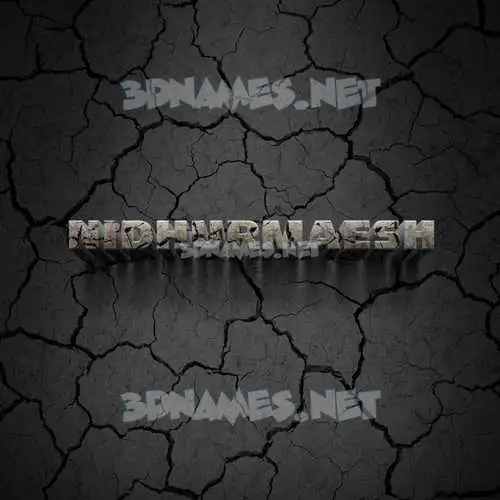 nidhurmaesh in Cracked Stone style - 3D name wallpaper