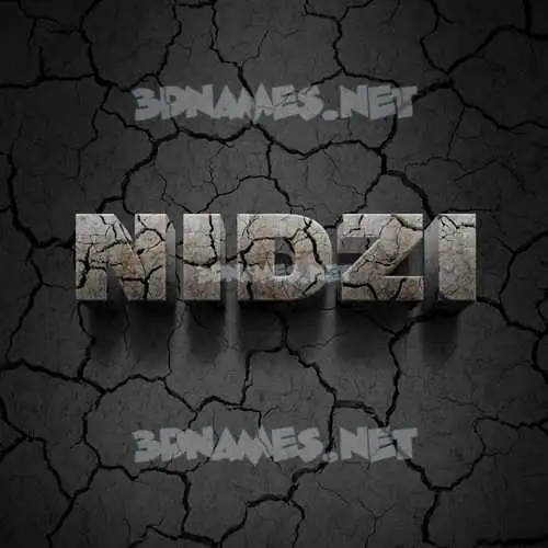 nidzi in Cracked Stone style - 3D name wallpaper nidzi in Cracked Stone style - 3D name wallpaper
