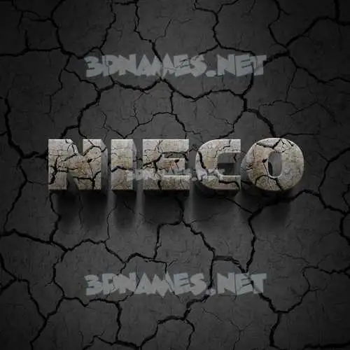 nieco in Cracked Stone style - 3D name wallpaper nieco in Cracked Stone style - 3D name wallpaper