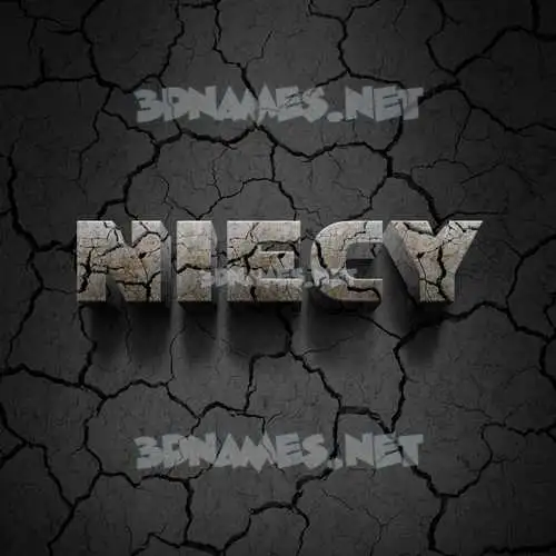niecy in Cracked Stone style - 3D name wallpaper niecy in Cracked Stone style - 3D name wallpaper