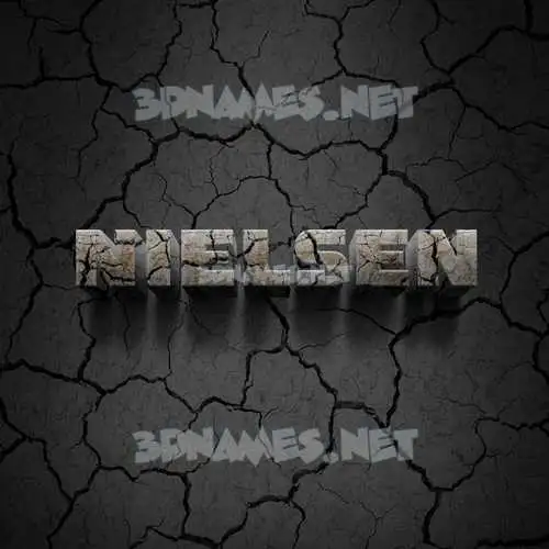 nielsen in Cracked Stone style - 3D name wallpaper nielsen in Cracked Stone style - 3D name wallpaper
