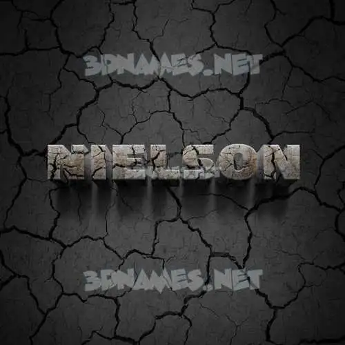 nielson in Cracked Stone style - 3D name wallpaper nielson in Cracked Stone style - 3D name wallpaper